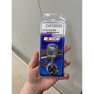 Jeff Gordon # 24 CHROME CONNECTING ROD / BOTTLE OPENER METAL KEYCHAIN ! Model 2